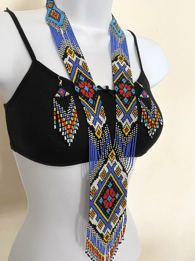 Ukrainskt halsband / trädgårdssmycken / statement-halsband / etniskt halsband / för kvinnor / att ge henne bild 5
