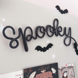 Décoration d'Halloween en fil de fer tricoté, décoration murale pour chambre d'enfant, décoration d'Halloween pour chambre d'enfant et salle de jeux, accessoire de fête respectueux de l'environnement fait main