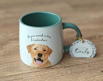 Taza de perro linda, taza de labrador, regalo para amantes de los perros, taza de café, taza de cerámica