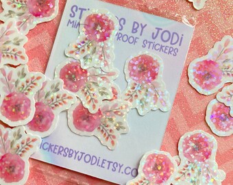 mini watercolor bouquet stickers, mini rose stickers, mini flower pack, mini stickers, mini sticker pack, phone case stickers, planner