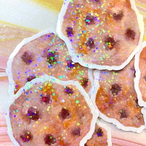 cookie sticker, chocolate chip cookie sticker, waterproof sticker, laptop decal, sweet stickers, cookie decal, water bottle sticker, decal