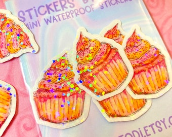 Autocollants pour cupcakes, mini autocollants, mini cupcakes, petits autocollants, autocollants pour pâtisserie, mini lot d'autocollants, mini autocollants imperméables, décalcomanies pour cupcakes