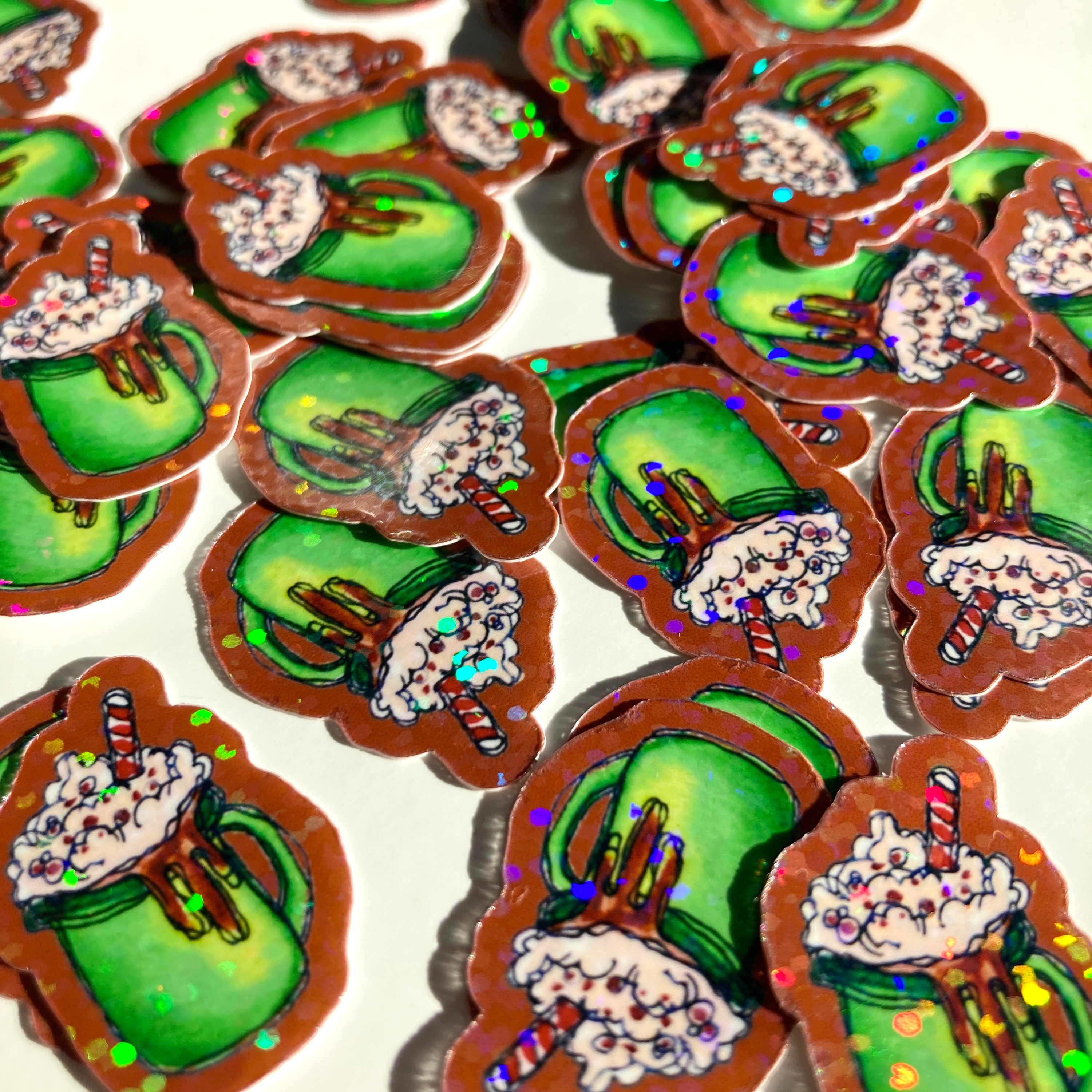 Tiny Hot Cocoa Stickers, Mini Hot Chocolate Stickers, Sticker Flakes ...