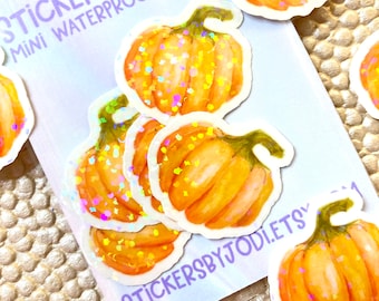 Mini pack d'autocollants citrouilles, mini autocollants citrouilles, petits autocollants automne, autocollants de l'agenda d'automne, pack d'autocollants automne, sacs d'autocollants citrouilles en vrac