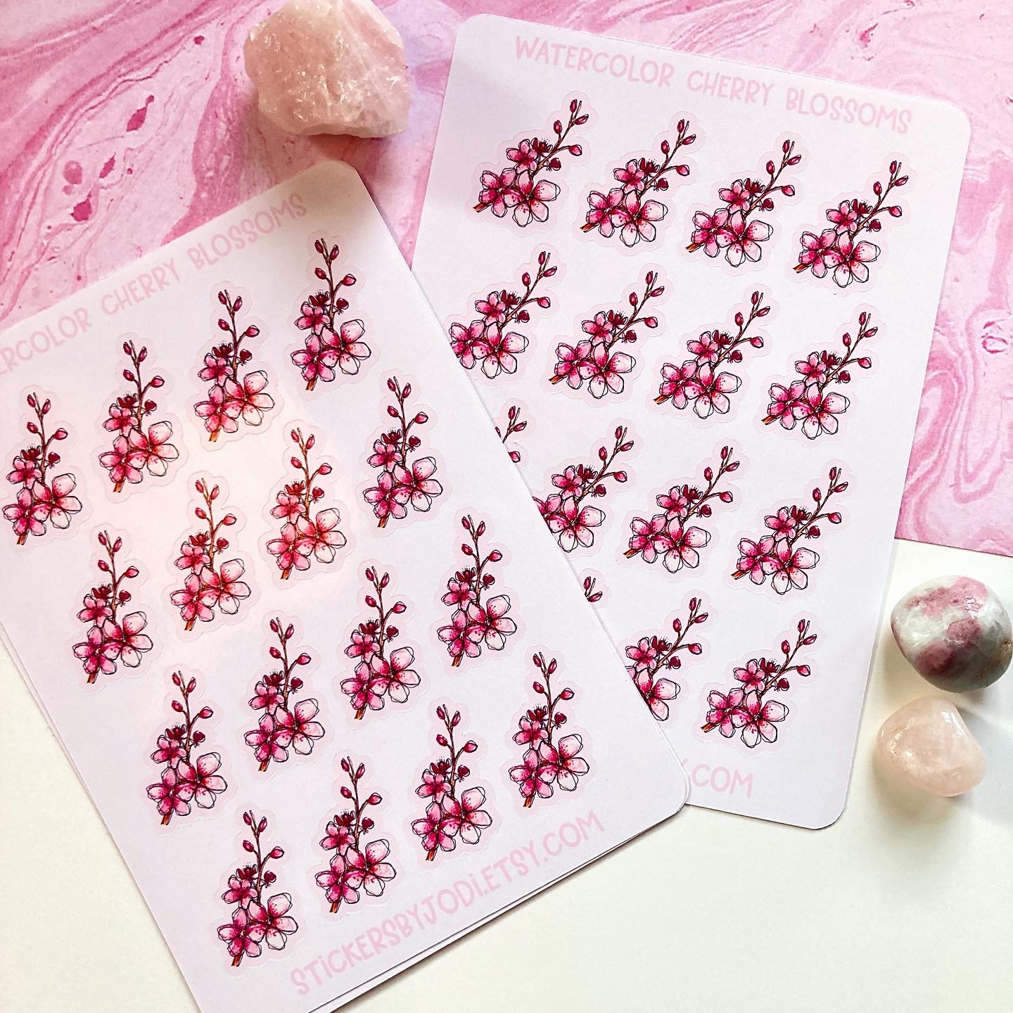 Cherry Blossom Stickers, Planner Sticker Sheet, Sticker Sheet, Floral ...