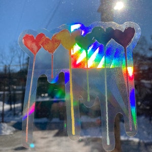 rainbow suncatcher, rainbow sun catcher, rainbow maker window decal, suncatcher decal, sun catcher sticker for window, pride gift, lbgtq