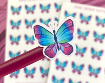 butterfly planner stickers, sticker sheet, matte or glossy option, nature planner, bullet journal, envelope seals, sticker set, scrapbooking