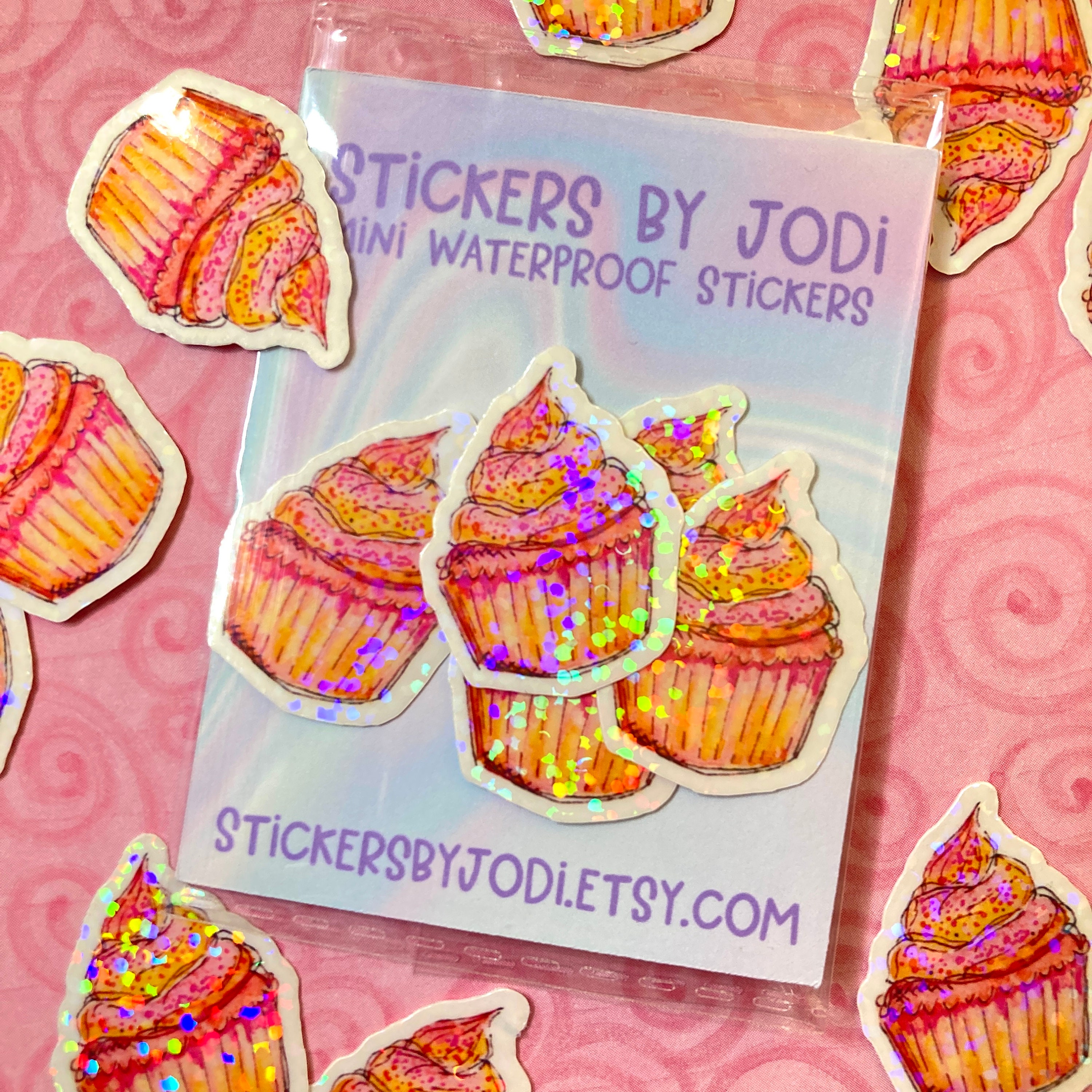 Cupcake Stickers, Mini Stickers, Mini Cupcakes, Tiny Stickers, Bakery ...