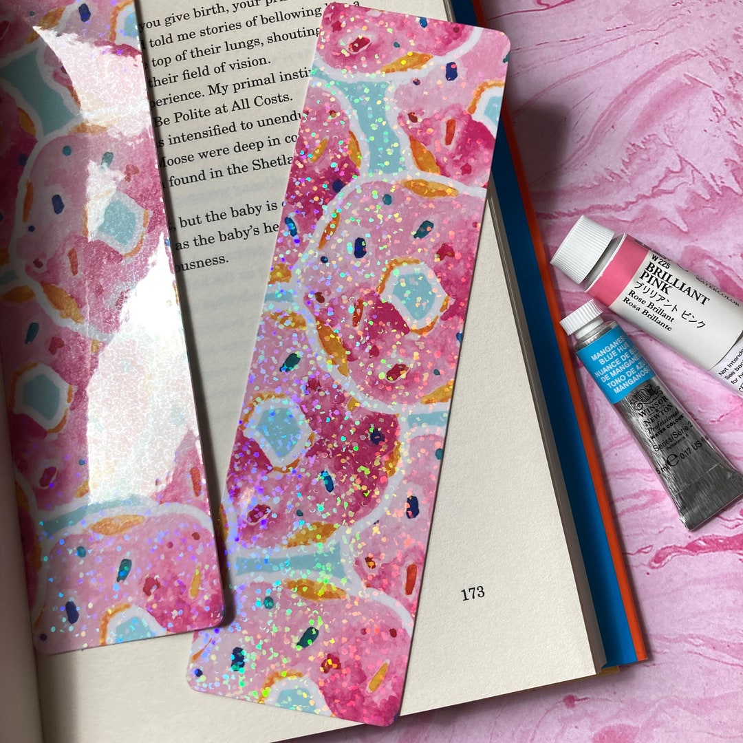 Donut Bookmark, Dessert Bookmark, Glitter Bookmark, Bookmarks ...