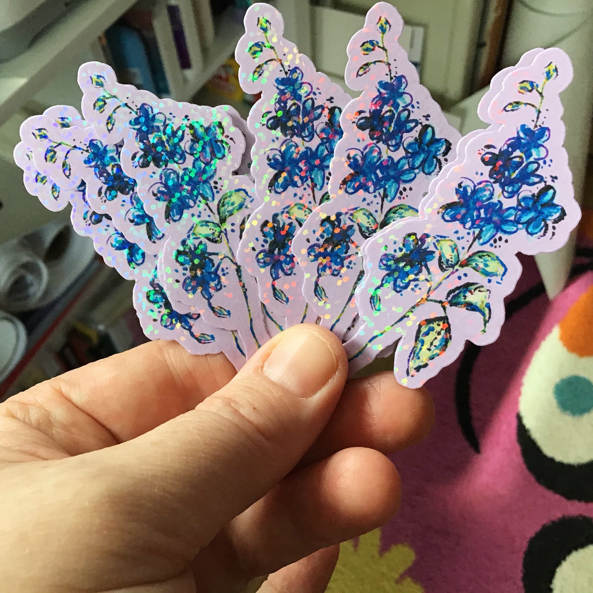 Floavour Poster Sticker Waterproof Holographic Sticker, Flower Sticker, Tumbler Sticker, Floral ...