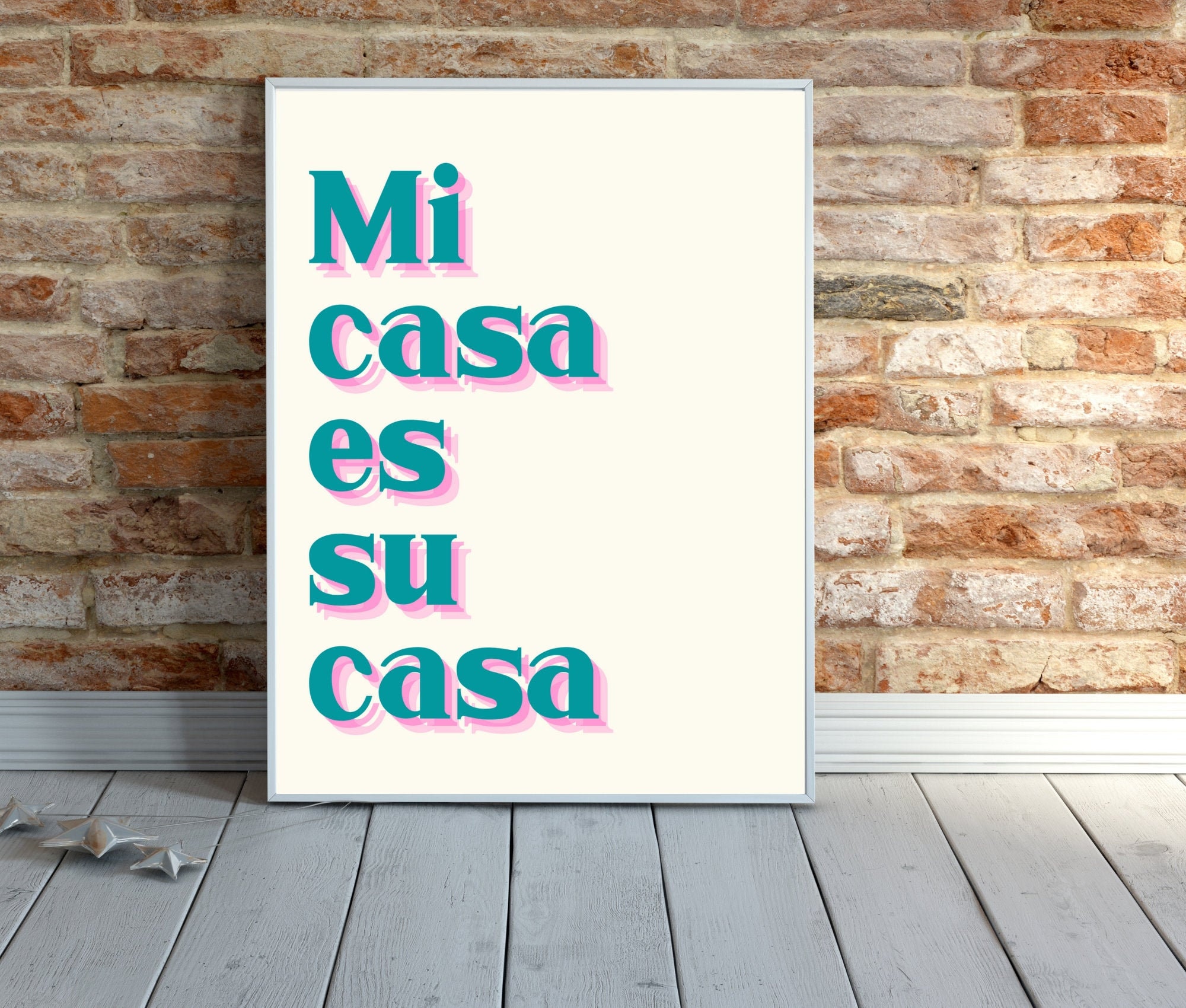 Mi Casa Es Su Casa übersetzung Mi casa es su casa Spanish quote wall art retro color home | Etsy