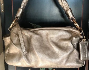 Coach "Parker" Rose Gold Leather Zip Top Shoulder Bag #L0869-13465 With Logo Charm Tag Attached!