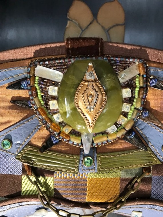Mary Frances Art Beaded Embellished Handbag! - image 2