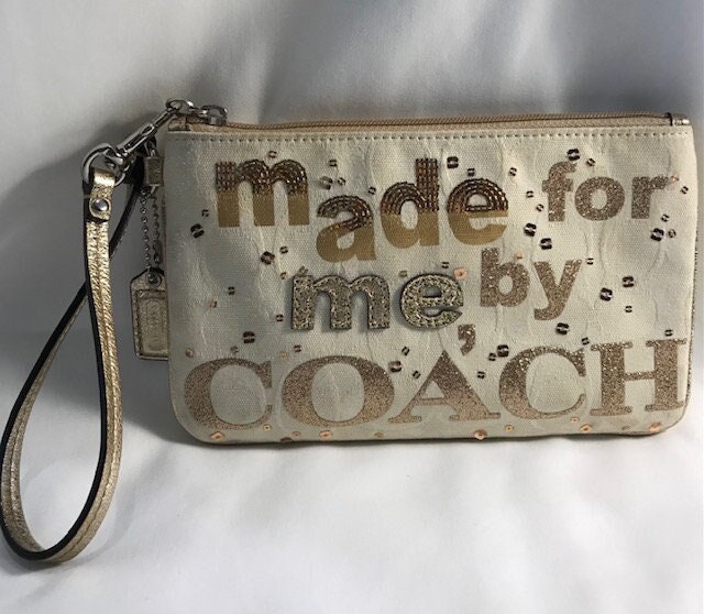 Vintage coach poppy Patch Pochette
