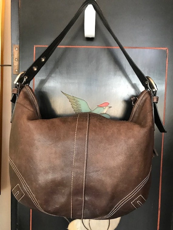 Vintage Brown Leather Coach Purse | Urban Outfitters