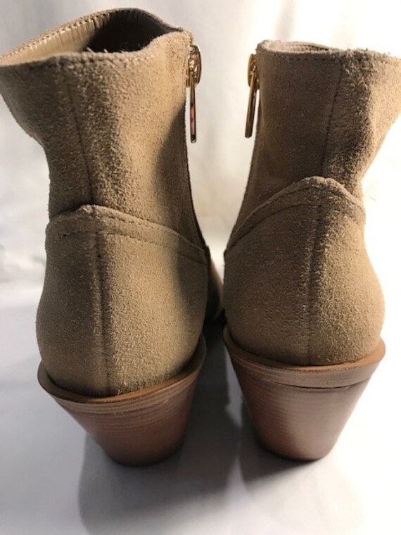 Vince Camuto Designer Beige Leather Suede Boots "… - image 6