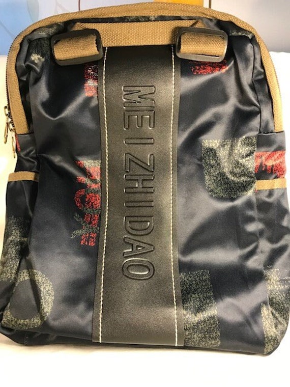 Meizhidao Waterproof Black With Red & Olive Green Patchwork
