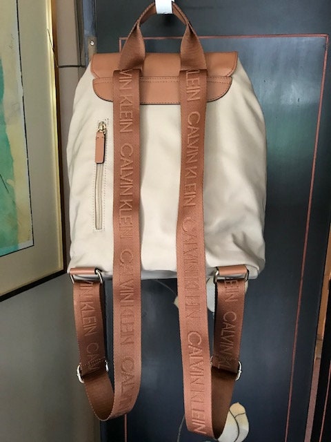 Clavin Klein Women s Copper Brown Tan Beige Mini Backpack Etsy