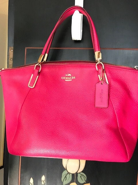 small hot pink coach purse