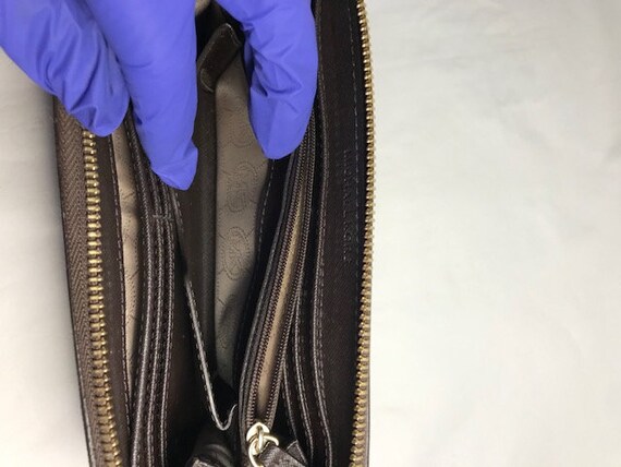 Michael Kors Jet Set Solid Dark Brown Leather Zip… - image 6