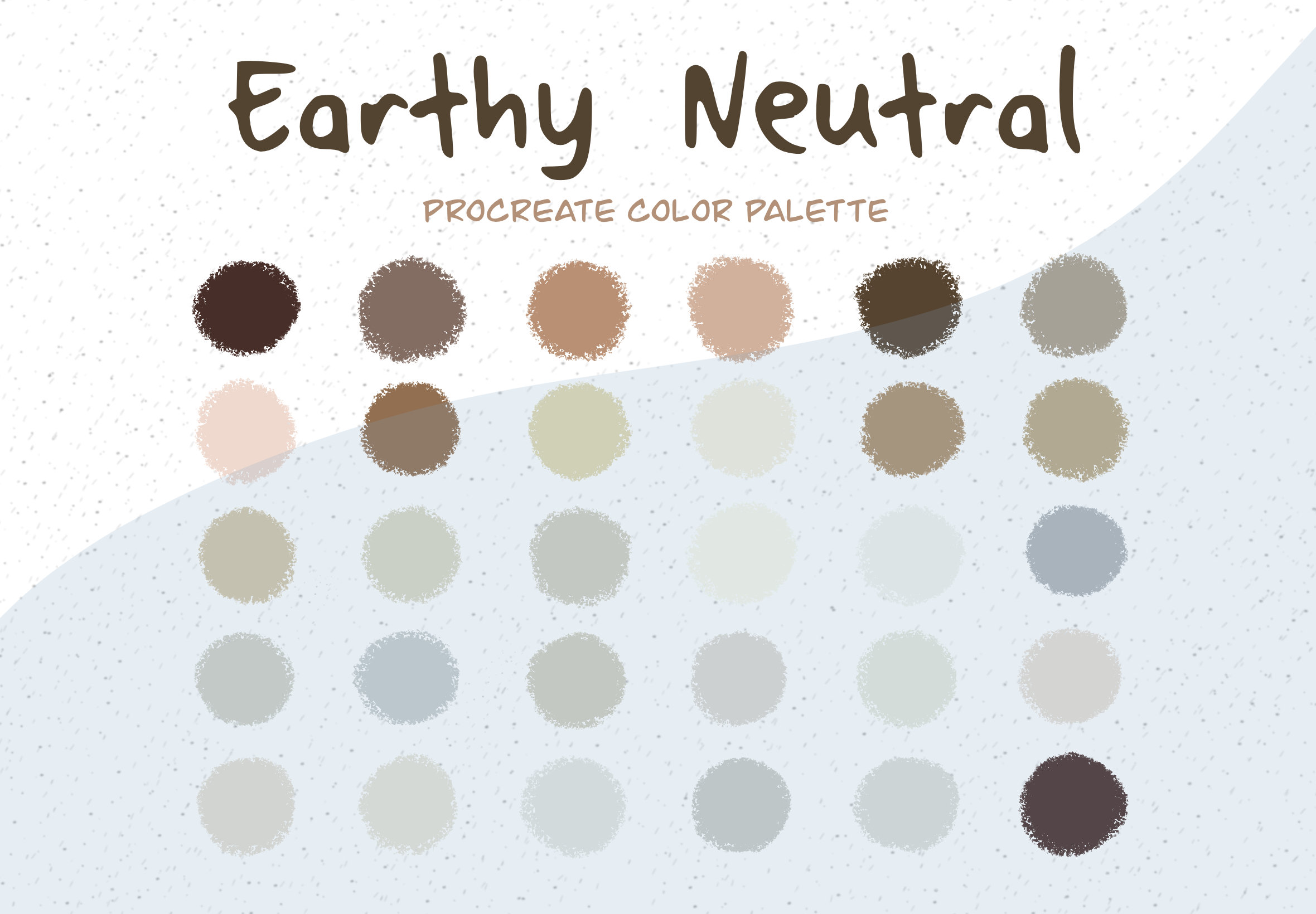 Earthy Neutral Color Palette Procreate Palette Colour Etsy