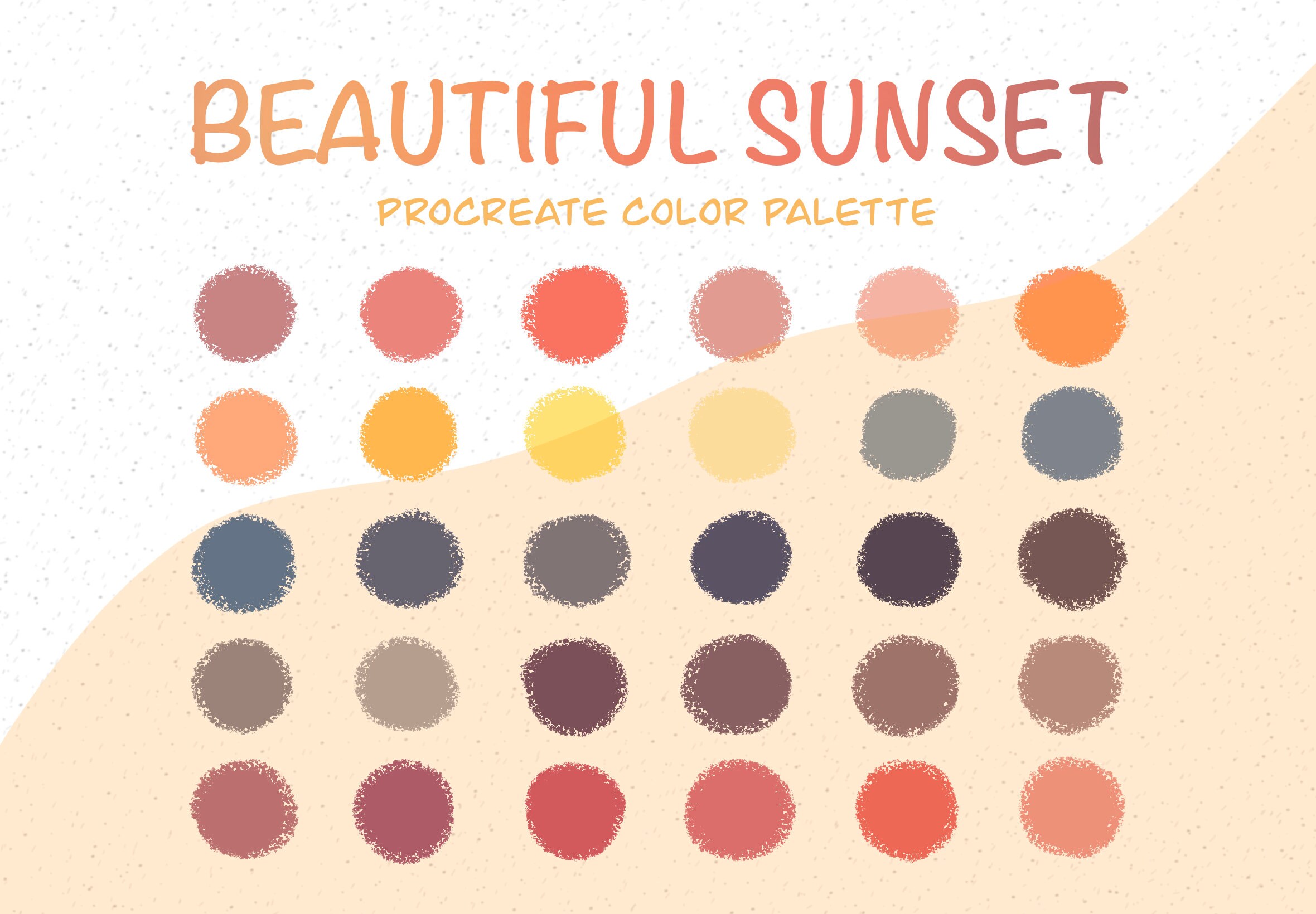 Belle palette de couleurs de coucher du soleil Procréer | Etsy