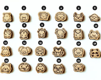Laser Cut Wooden Animal Head Stud Collection – DIY Earring Blanks – Mix & Match