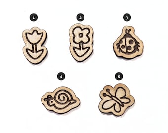 Laser Cut Wooden Spring Flowers & Insects Stud Collection – DIY Earring Blanks for Makers