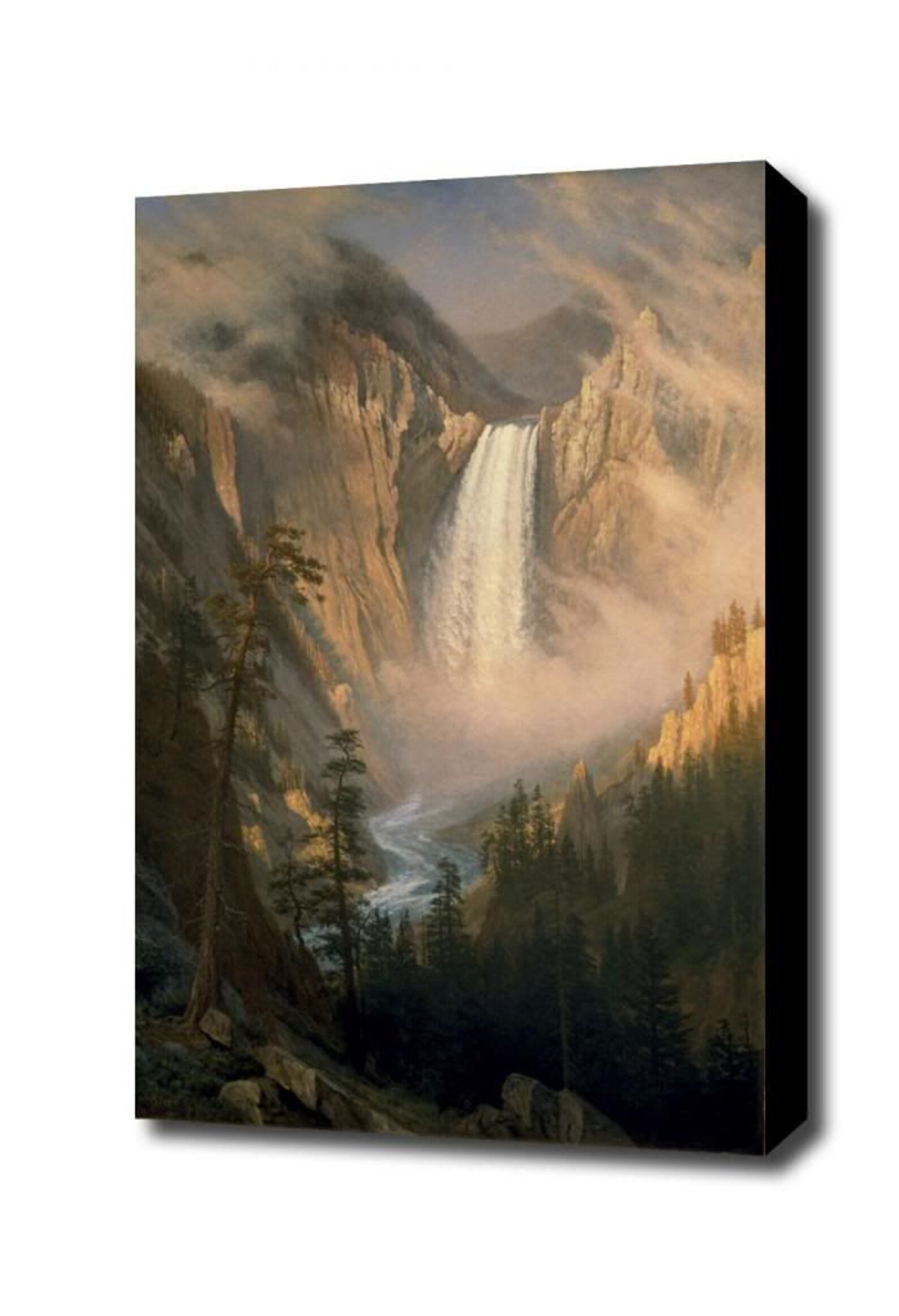 Albert Bierstadt Yellowstone Falls Canvas Art Print Etsy