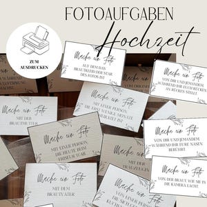 Fotobox-Aufgaben für Hochzeit Wedding 96 Karten + Freikarten, Photo Booth, Fotochallenge Hochzeitfest Aktionsaufgaben Fotobox Blätter pdf