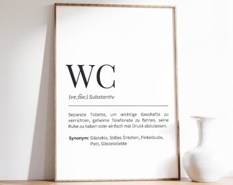 Toilets or WC - picture | Wallpaper for bathroom | Toilet | Guest toilet in 4 variants | PDF files | 4 for 1 | Definition WC/bathroom