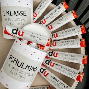 Banderolas Duplo: Regalo para escolares de 1er grado o traslado, nuevo curso escolar – 1er día de clases, regalo de despedida de jardín de infantes, inscripción escolar