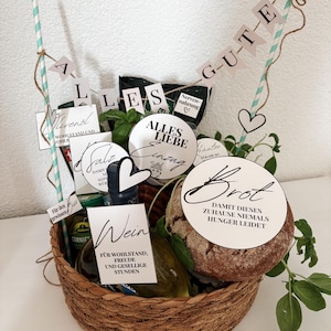 Housewarming gift bread salt | 13 labels | direct download | housewarming gift for homeowners, topping-out ceremony, moving house, apartment | PDF DIY print