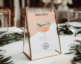 Ramazzotti Rosato | Posters | Rama recipe | Rosato Spritz mixture | Instructions for mixing drinks | Aperitif | wedding | Birthday pdf download