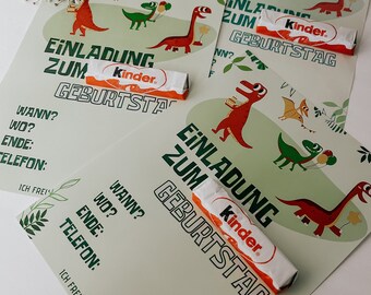 Invito Compleanno Bambini Dinosauro, Modello Festa Dinosauro Invito Carta Kinder Cioccolato Dinosauro Festa Ragazzo Compleanno Giungla Fai da Te