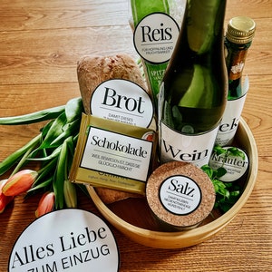 Housewarming gift bread salt | 10 labels | direct download | housewarming gift homeowner topping out ceremony moving house apartment | pdf DIY print