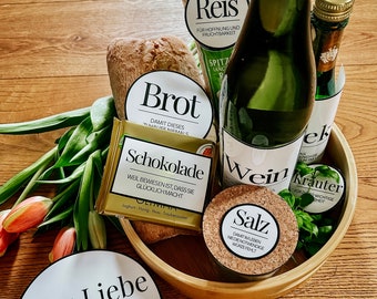 Housewarming gift bread salt | 10 labels | direct download | housewarming gift homeowner topping out ceremony moving house apartment | pdf DIY print