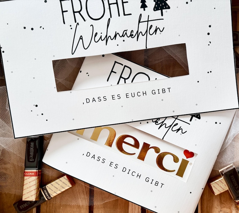 Merci MESSAGE: Banderole – DIY Gift Idea Digital Product Merry ...