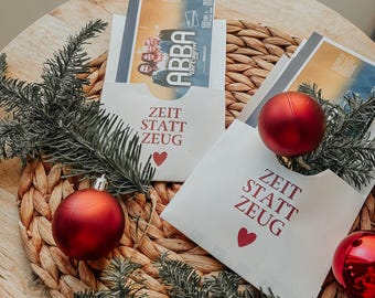 Gift Time Instead of Stuff | Voucher Packaging | Self-Printing | "Time Instead of Stuff" | Money, Ticket Packaging Reusable PDF 3 Sizes