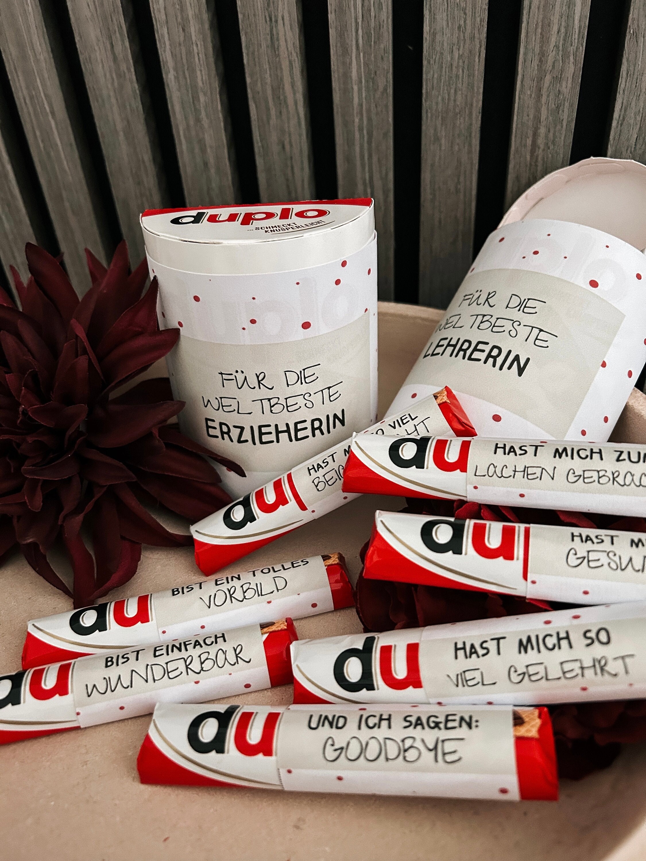 BETESSIN Kita Abschiedsgeschenk Karte Für Erzieherin – Französische Dankeskarte Mit Umschlag, 300g Karton