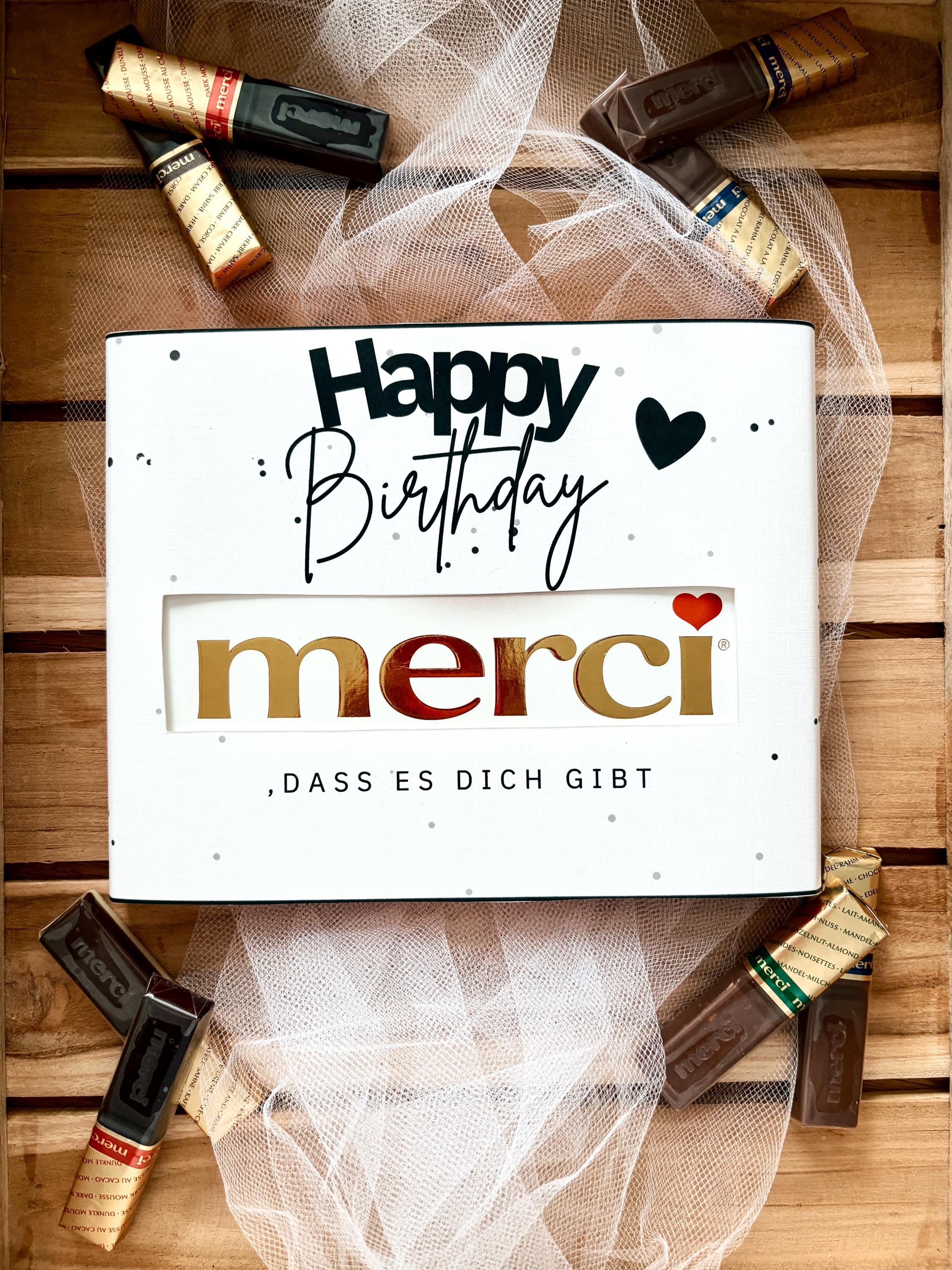 Merci MESSAGE: Banderole – DIY Gift Idea Digital Product Birthday Happy ...