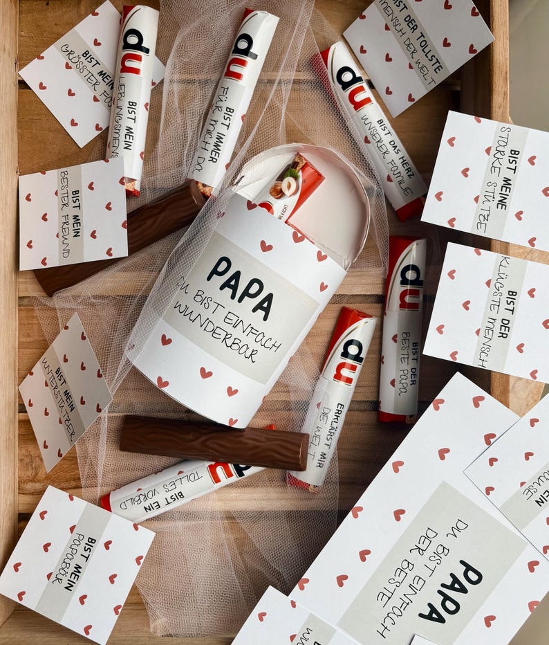 DUPLO BOTSCHAFTEN: 36 Sprüche u. 2 Banderolen – Süße Botschaften an (d)einen PAPA- Geschenk Vatertag- Geschenk an Vater Papa Geburtstag Bild 3