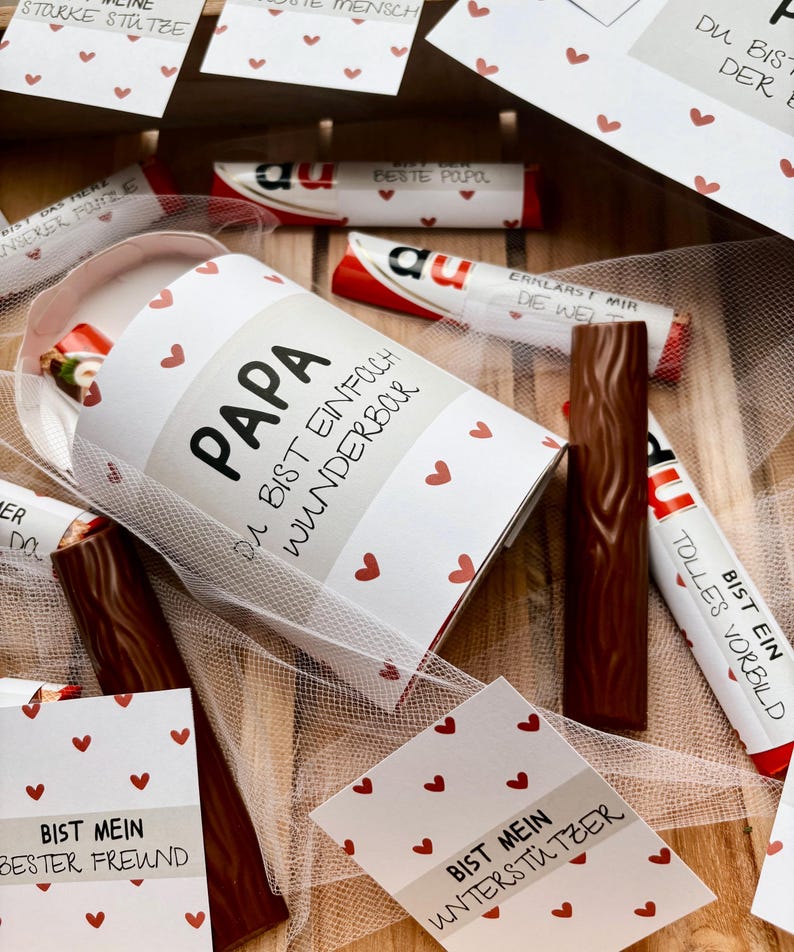 DUPLO BOTSCHAFTEN: 36 Sprüche u. 2 Banderolen – Süße Botschaften an (d)einen PAPA- Geschenk Vatertag- Geschenk an Vater Papa Geburtstag Bild 2