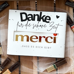 Merci BOTSCHAFT: Merci Banderole –DIY Geschenkidee zum Ausdrucken | Digitales Produkt Dankeschön - Schöne Zeit Abschied Kollegen Danke sagen