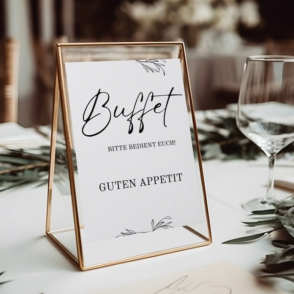 Buffet-Schild | Hochzeitsessen Wedding | Poster Schild | food| digital download | Hochzeit Schild | Essbereich | Tafel |sofort print | pdf