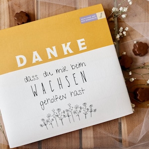 MILKA MESSAGE: 4in1 banderole gift Thank you for helping us/me grow Kindergarten School End Teacher Educator digital