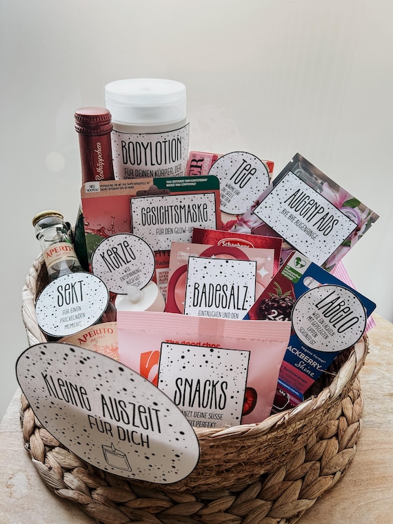 Wellnessgeschenk | zum Anbringen | Muttertagsgeschenk Geschenkset Freundin Frau | Wellness to go | kleine Auszeit | Geschenkkorb DIY pdf