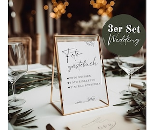 Gästebuch-Schild | Wedding | Poster Schild | Foto | Polaroid | digital download | Hochzeit Schild | Eingangsbereich | in 3 Versionen pdf