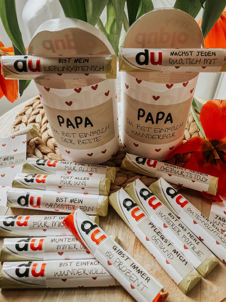 DUPLO MESSAGES: 36 sayings and 2 banderoles - sweet messages for (your) DAD - Father's Day gift - gift for father, dad's birthday image 8
