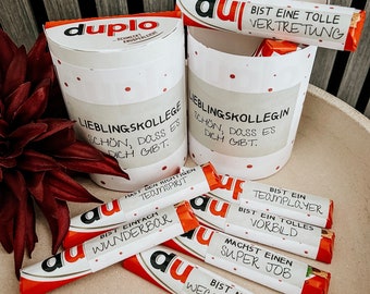Motivational banderoles for Duplo: Perfect gift for colleagues, work, job, favorite colleague, farewell, farewell gift, download pdf